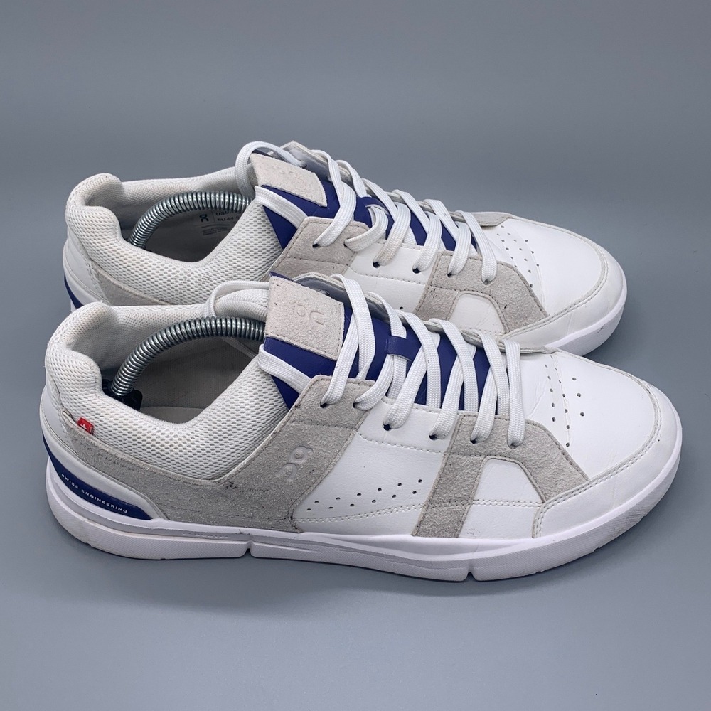 On Cloud THE ROGER Clubhouse White Indigo Tennis Shoes Men's Sz 10.5